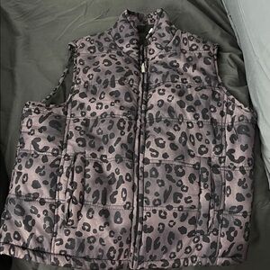 Jane Ashley Black Leopard Print Vest